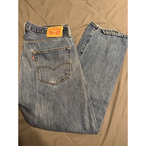 Levis Strauss Other - Levis 501 Jeans 36x29 Blue‎ Regular Straight Stonewash Red Tab Denim